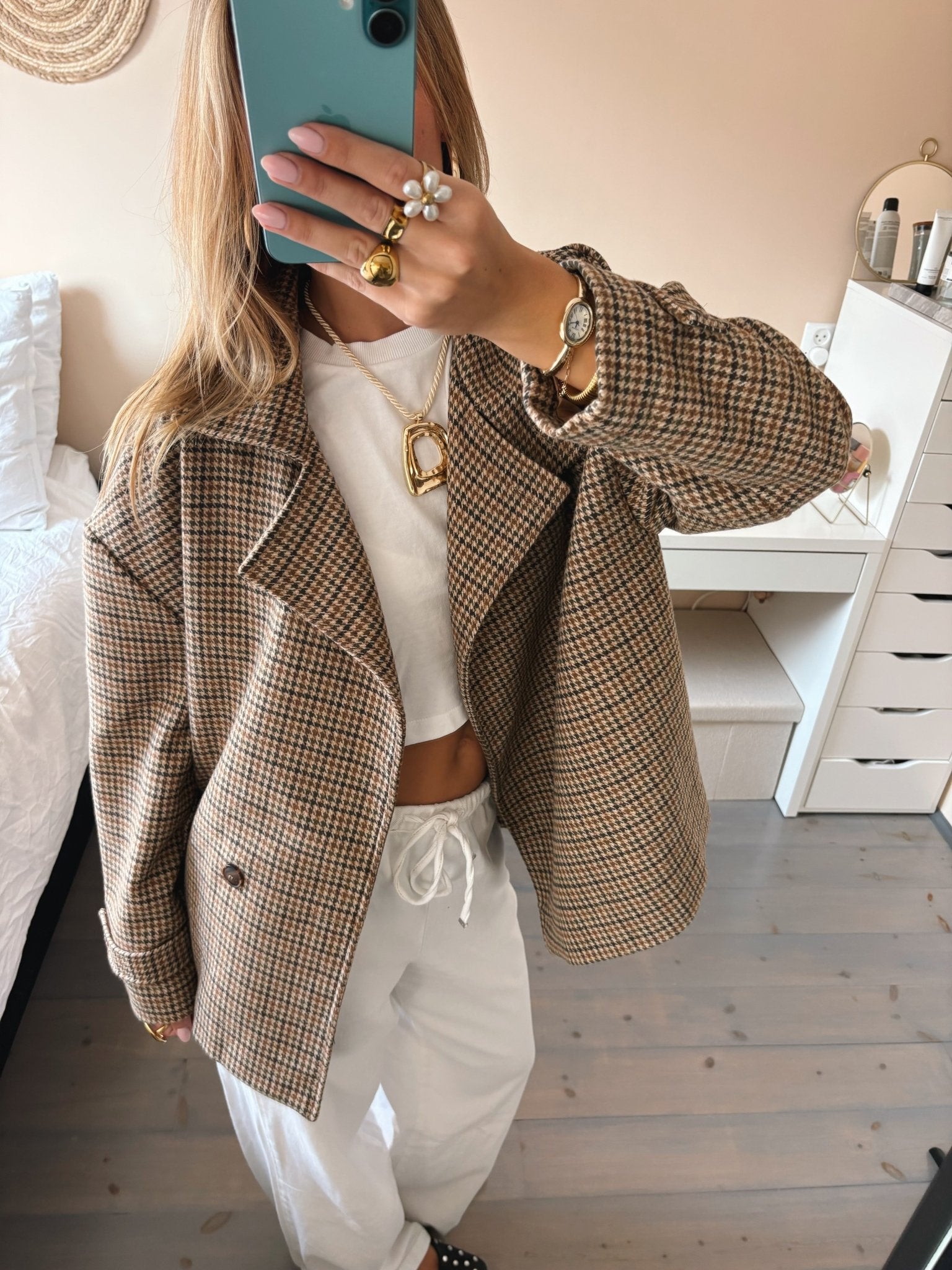 Everyday Checked Coat - MOOS the Label
