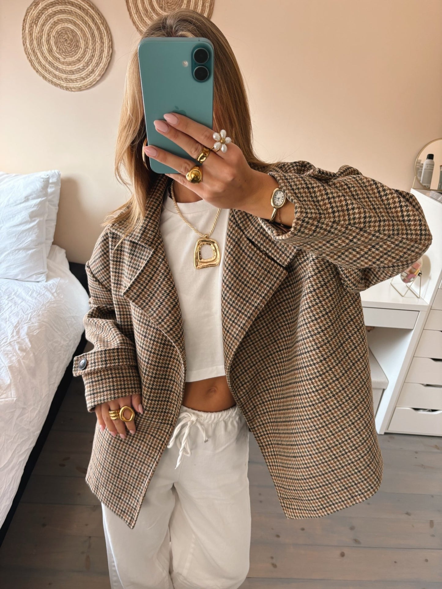 Everyday Checked Coat - MOOS the Label