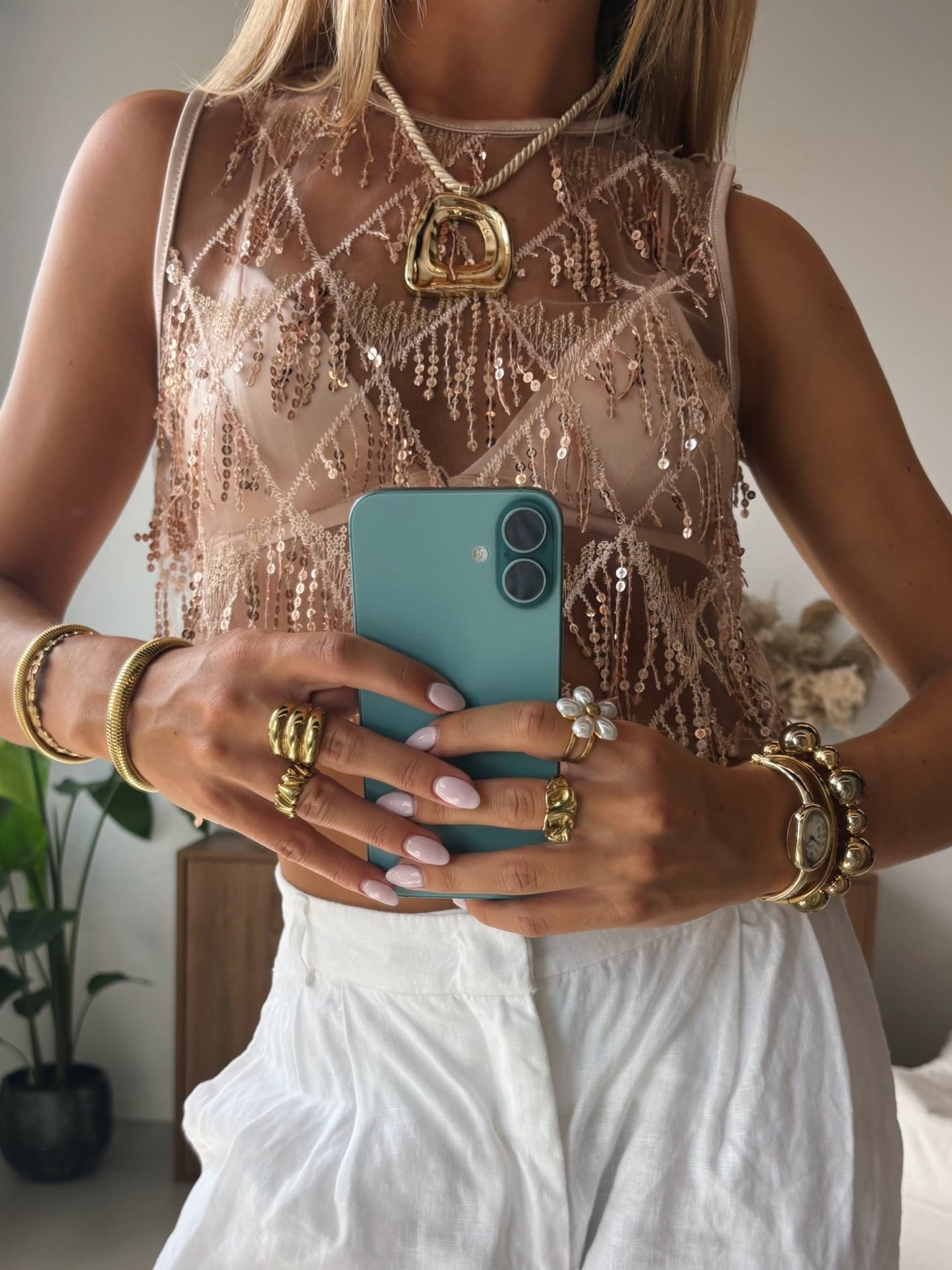 Glitter Fringe Top - MOOS the Label