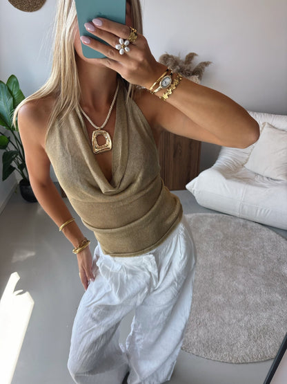 Golden Halter Top - MOOS the Label