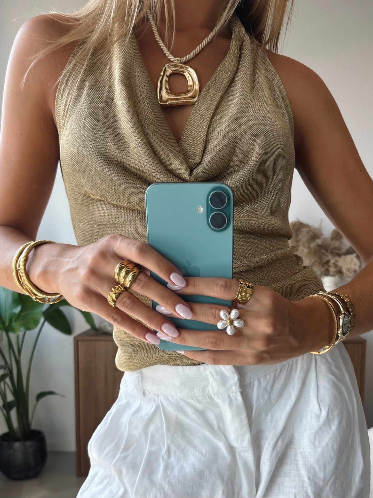 Golden Halter Top - MOOS the Label