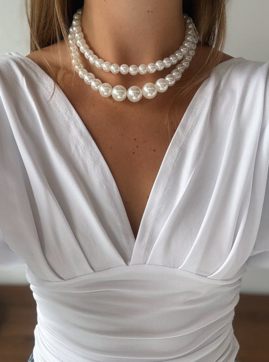 Layered Pearl Necklace - MOOS the Label