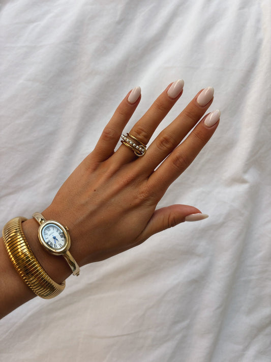 Linked Pearl Ring - MOOS The Label