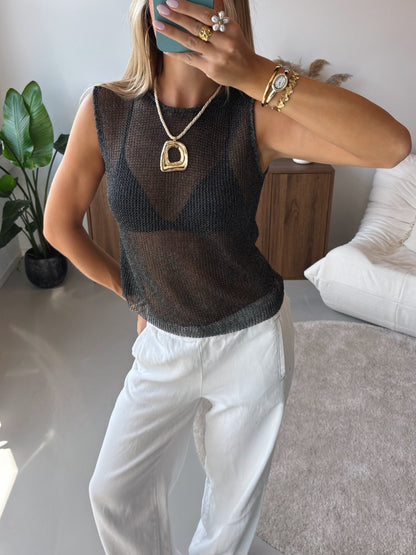 Midnight Mesh Top - MOOS the Label