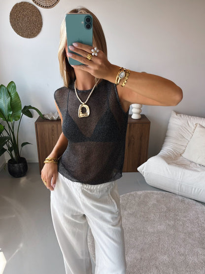 Midnight Mesh Top - MOOS the Label