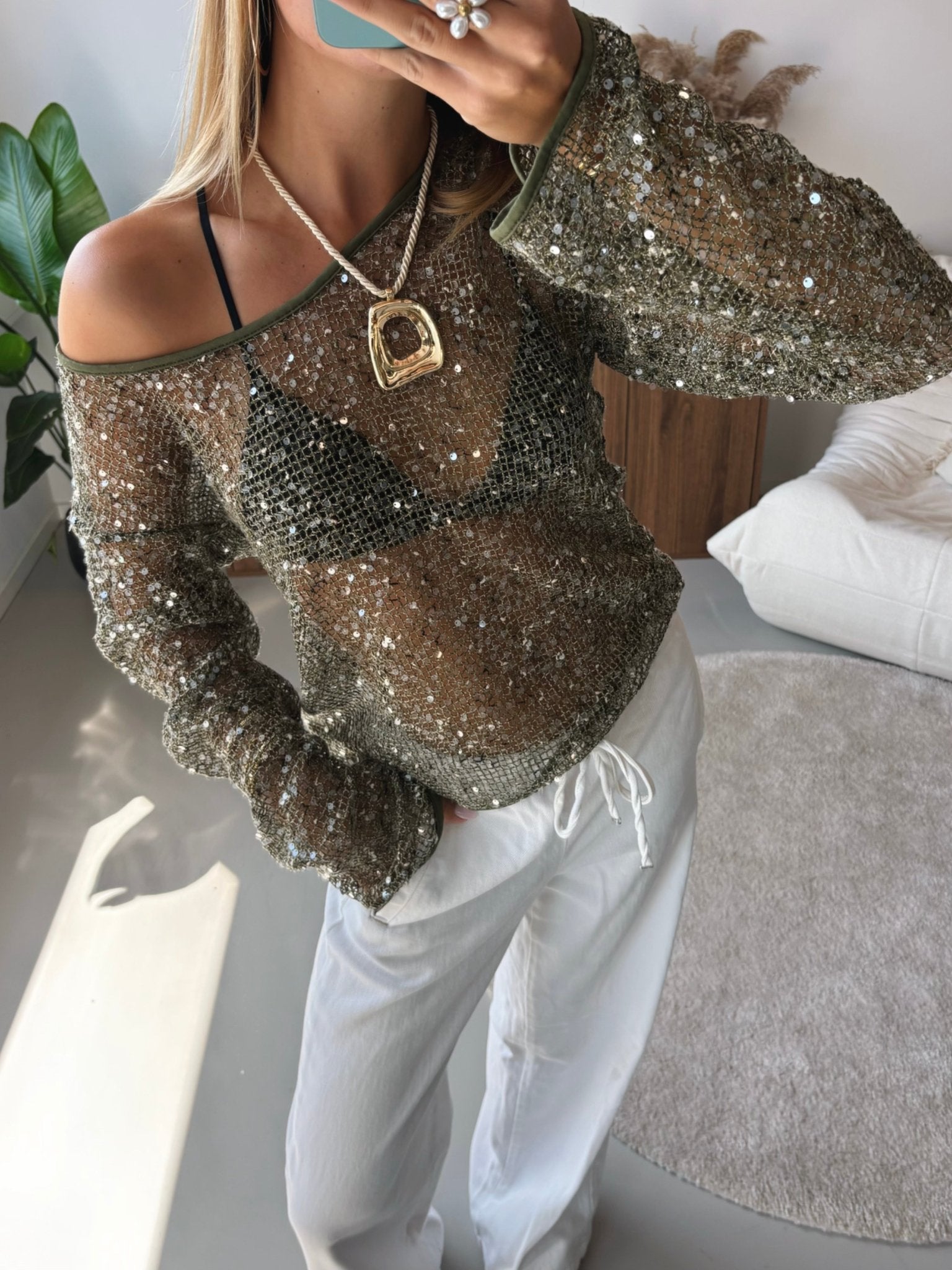 One Shoulder Sparkle Knit - MOOS the Label