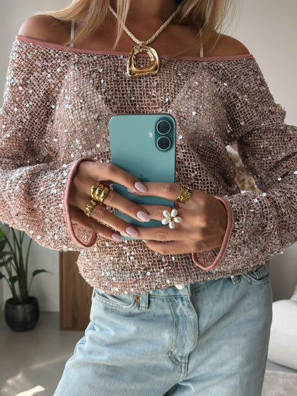 One Shoulder Sparkle Knit - MOOS the Label
