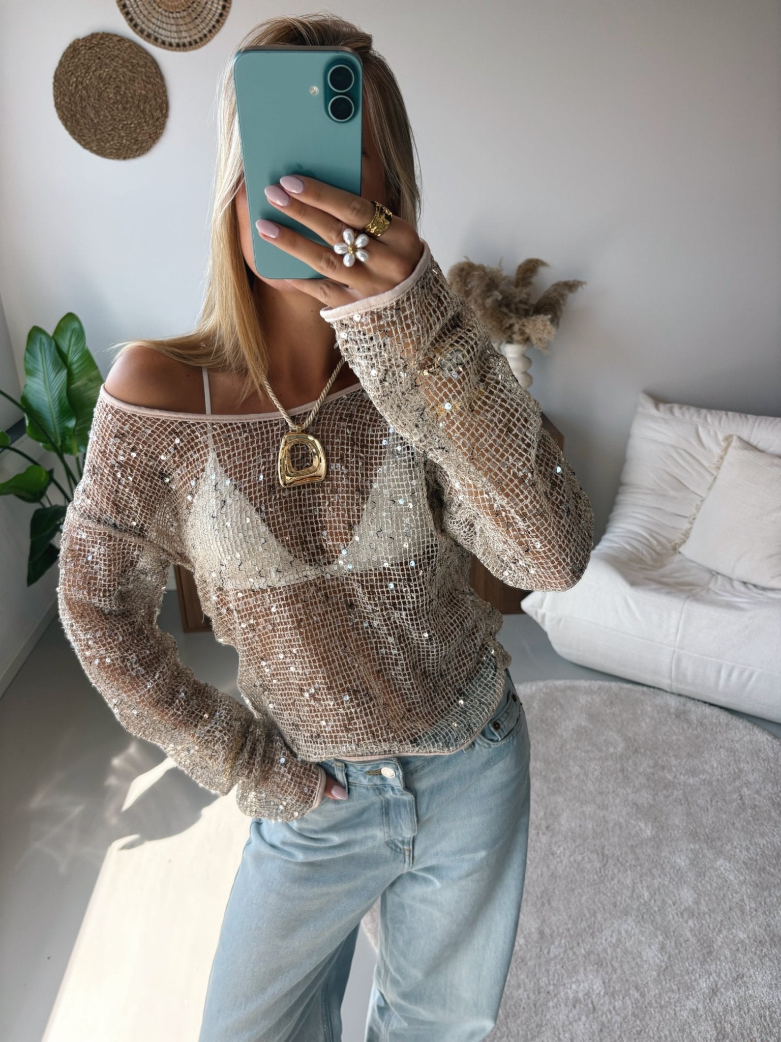 One Shoulder Sparkle Knit - MOOS the Label