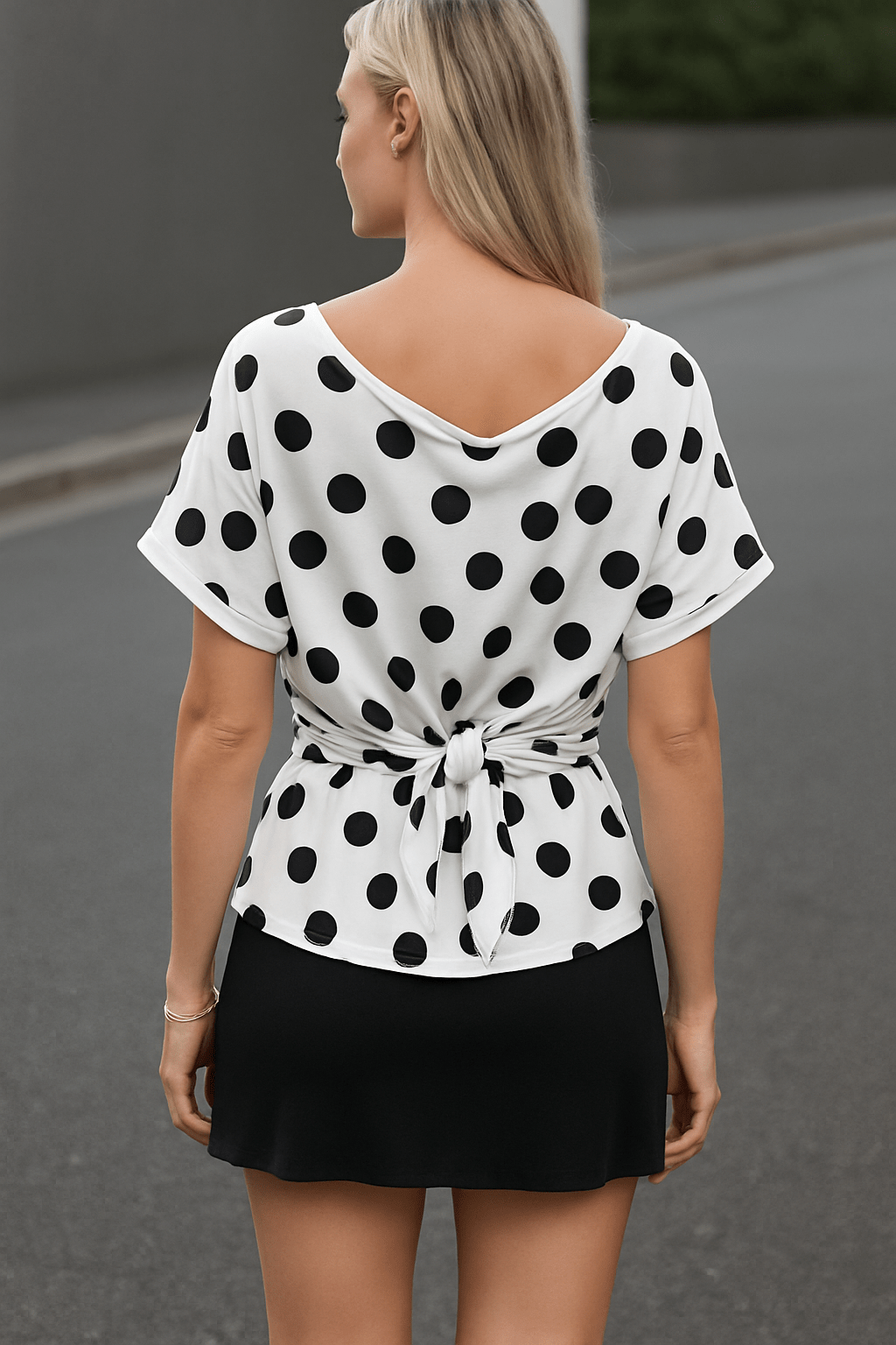 Polka Dot Silk Top - MOOS The Label
