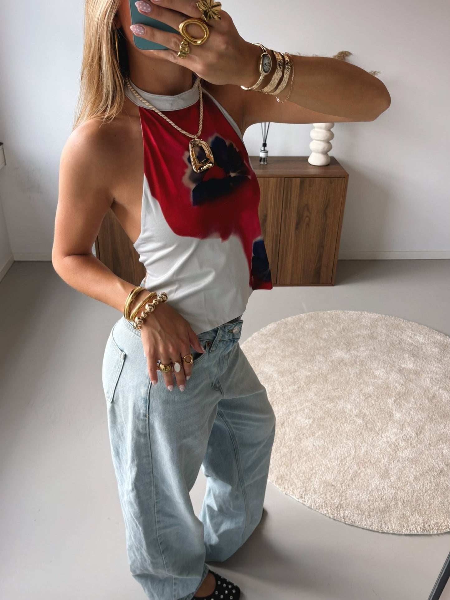 Printed Halter Top - MOOS the Label