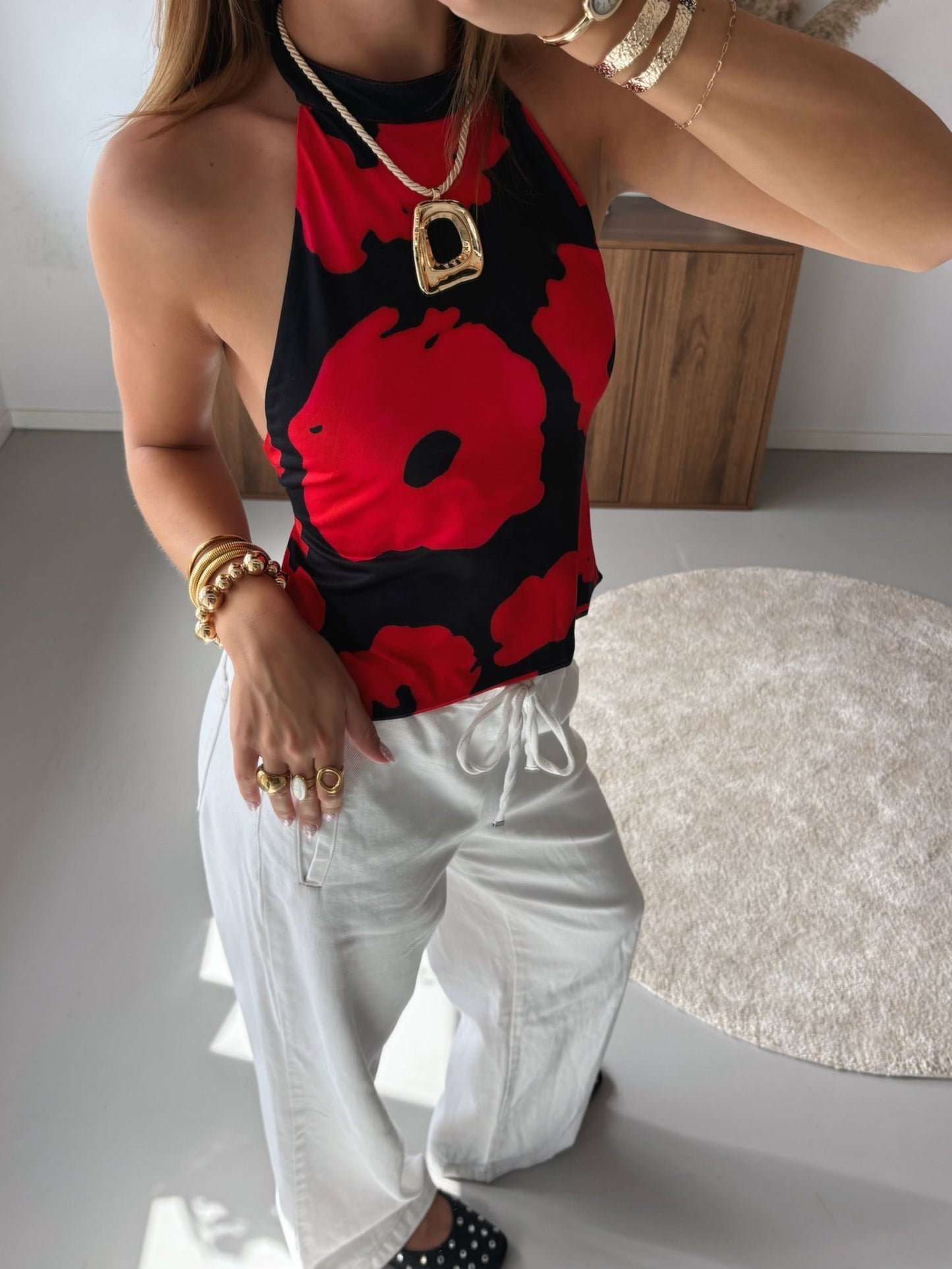 Printed Halter Top - MOOS the Label
