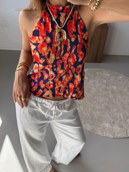 Printed Halter Top - MOOS the Label