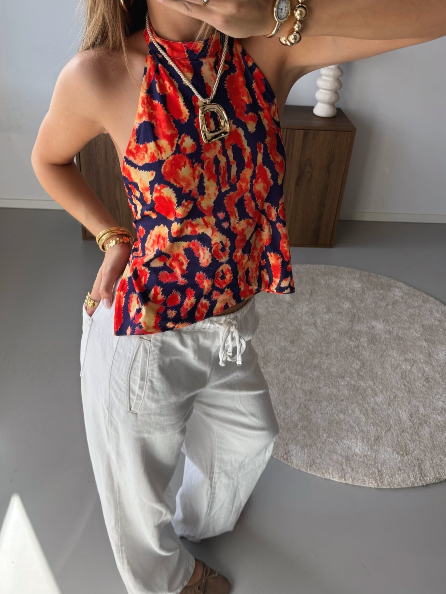 Printed Halter Top - MOOS the Label