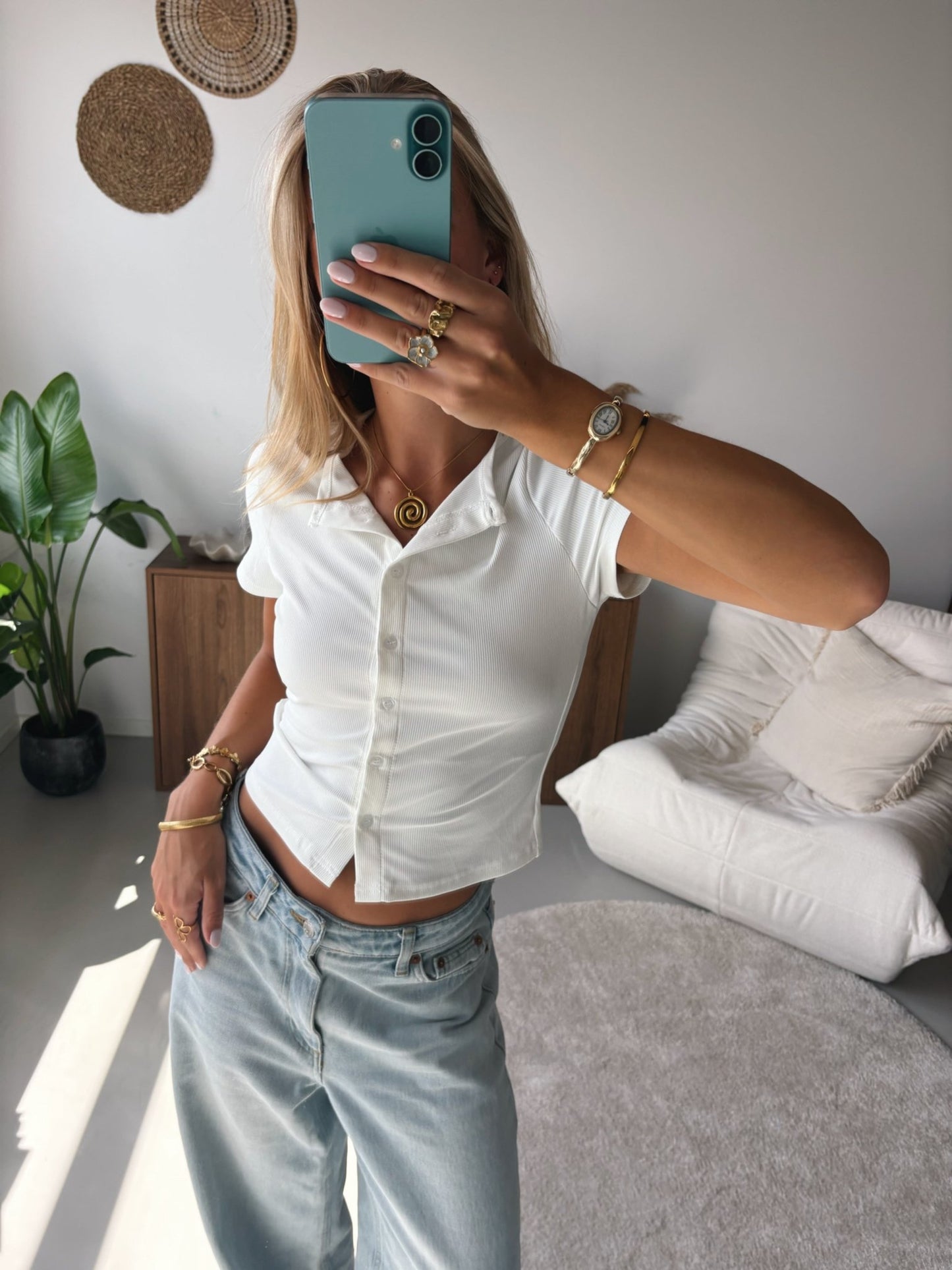 Ribbed Button Top - MOOS the Label