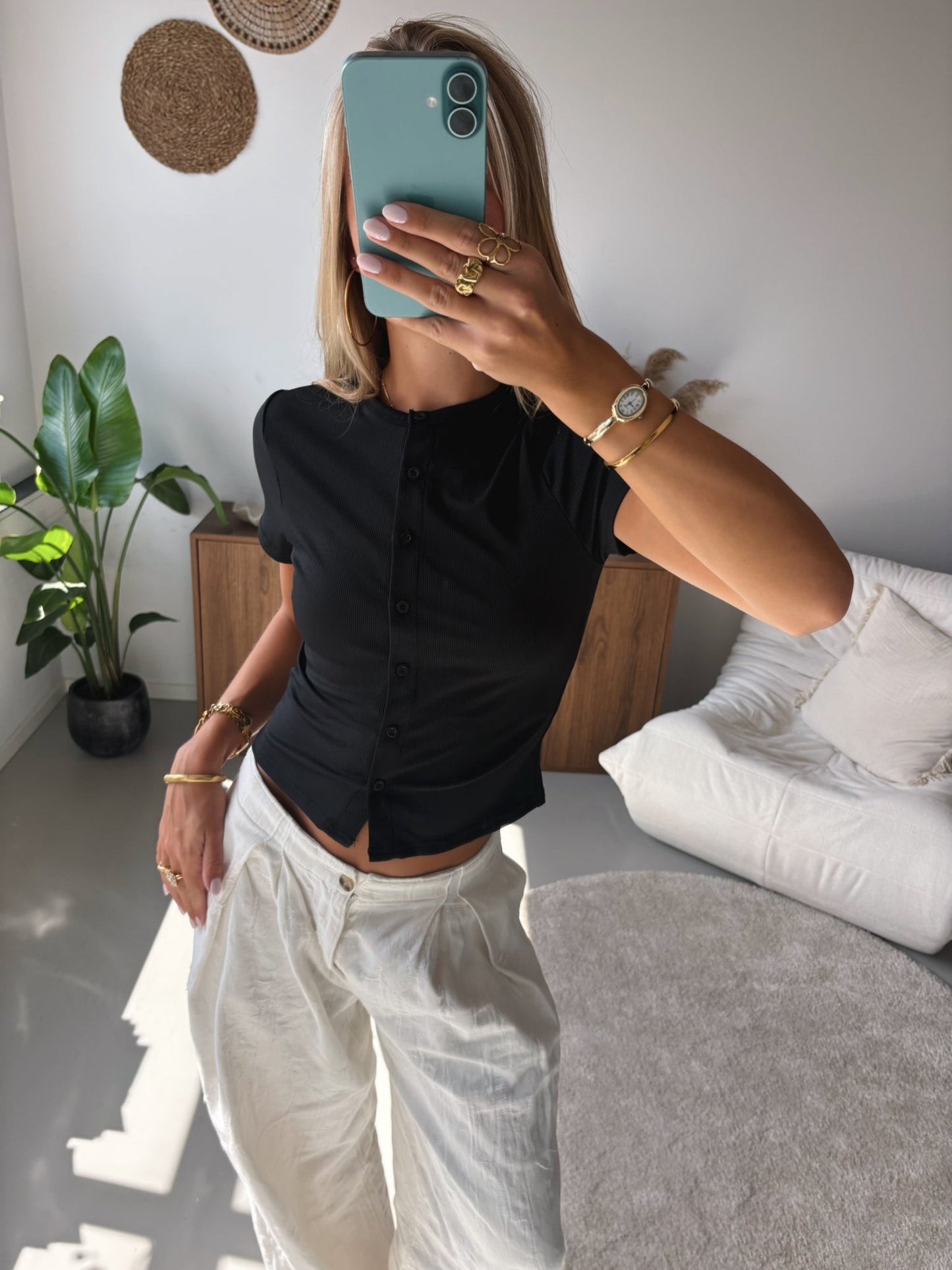 Ribbed Button Top - MOOS the Label