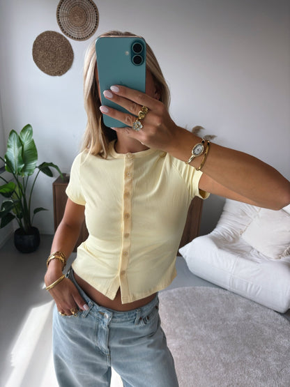 Ribbed Button Top - MOOS the Label