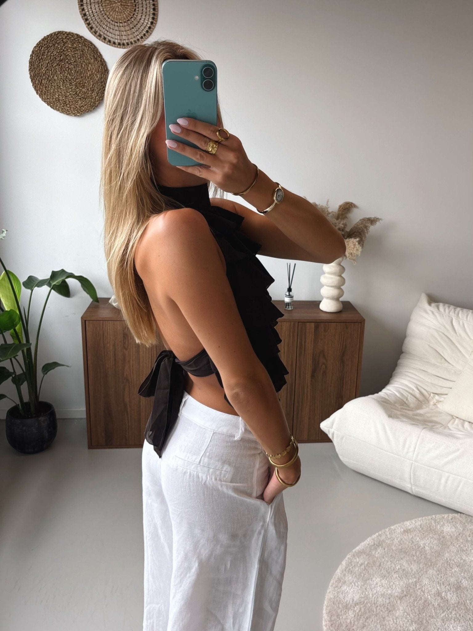 Ruffle Halter Top - MOOS the Label