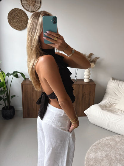 Ruffle Halter Top - MOOS the Label