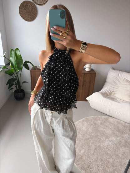 Ruffle Halter Top - MOOS the Label