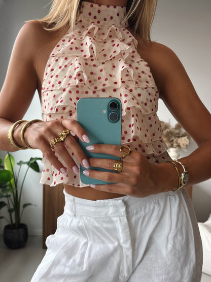 Ruffle Halter Top - MOOS the Label