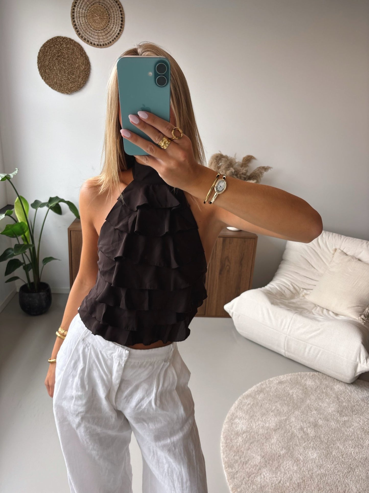 Ruffle Halter Top - MOOS the Label