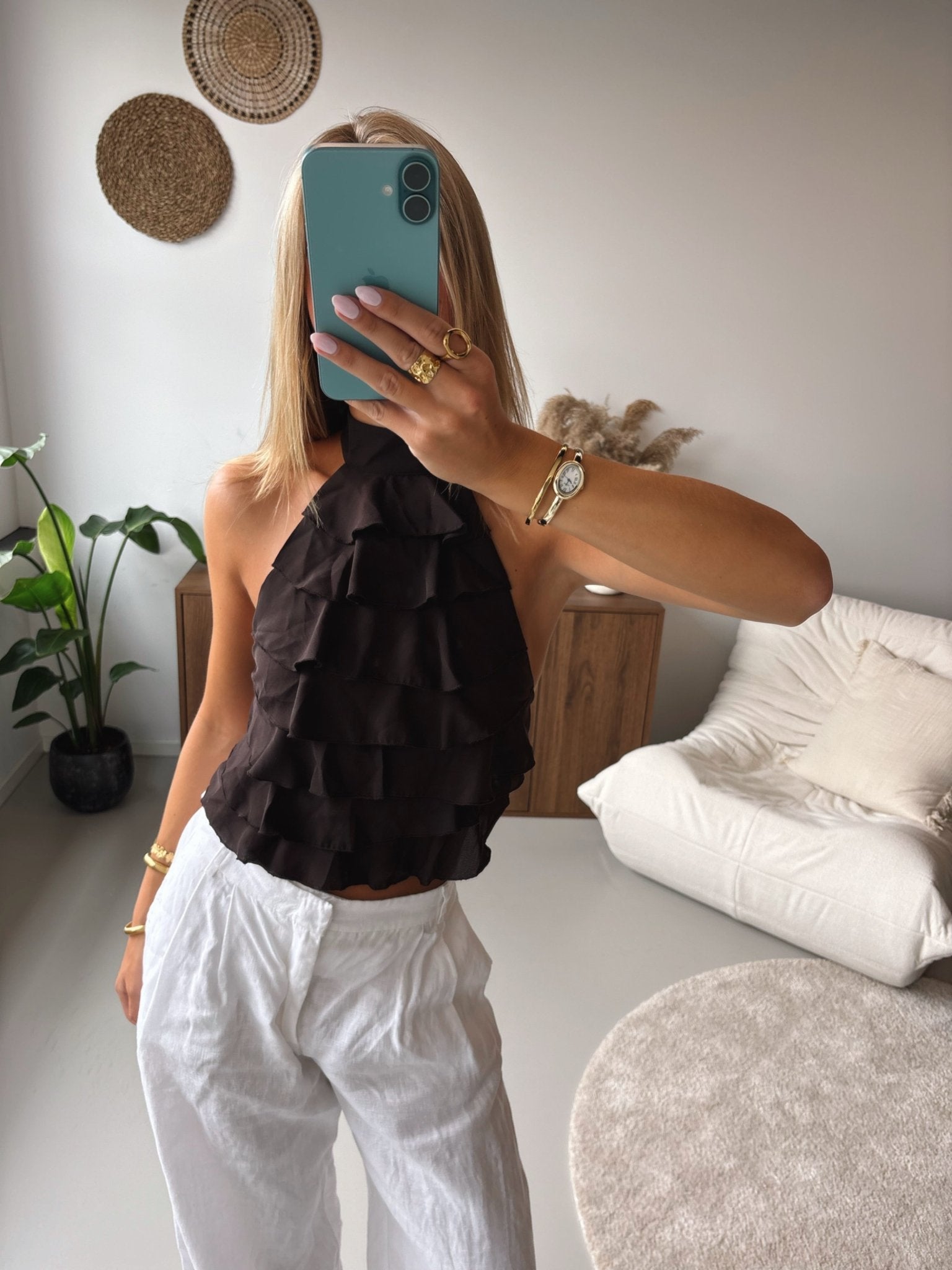 Ruffle Halter Top - MOOS the Label