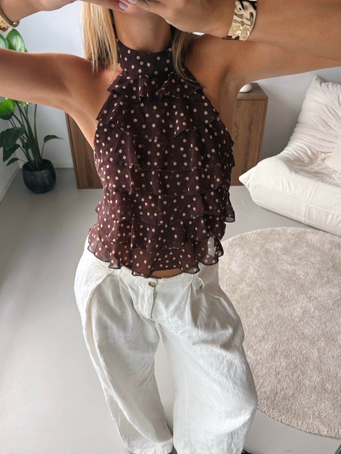 Ruffle Halter Top - MOOS the Label