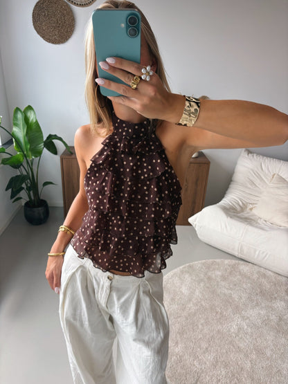 Ruffle Halter Top - MOOS the Label