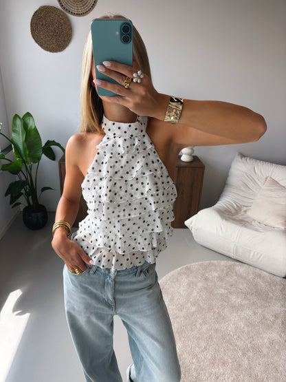 Ruffle Halter Top - MOOS the Label