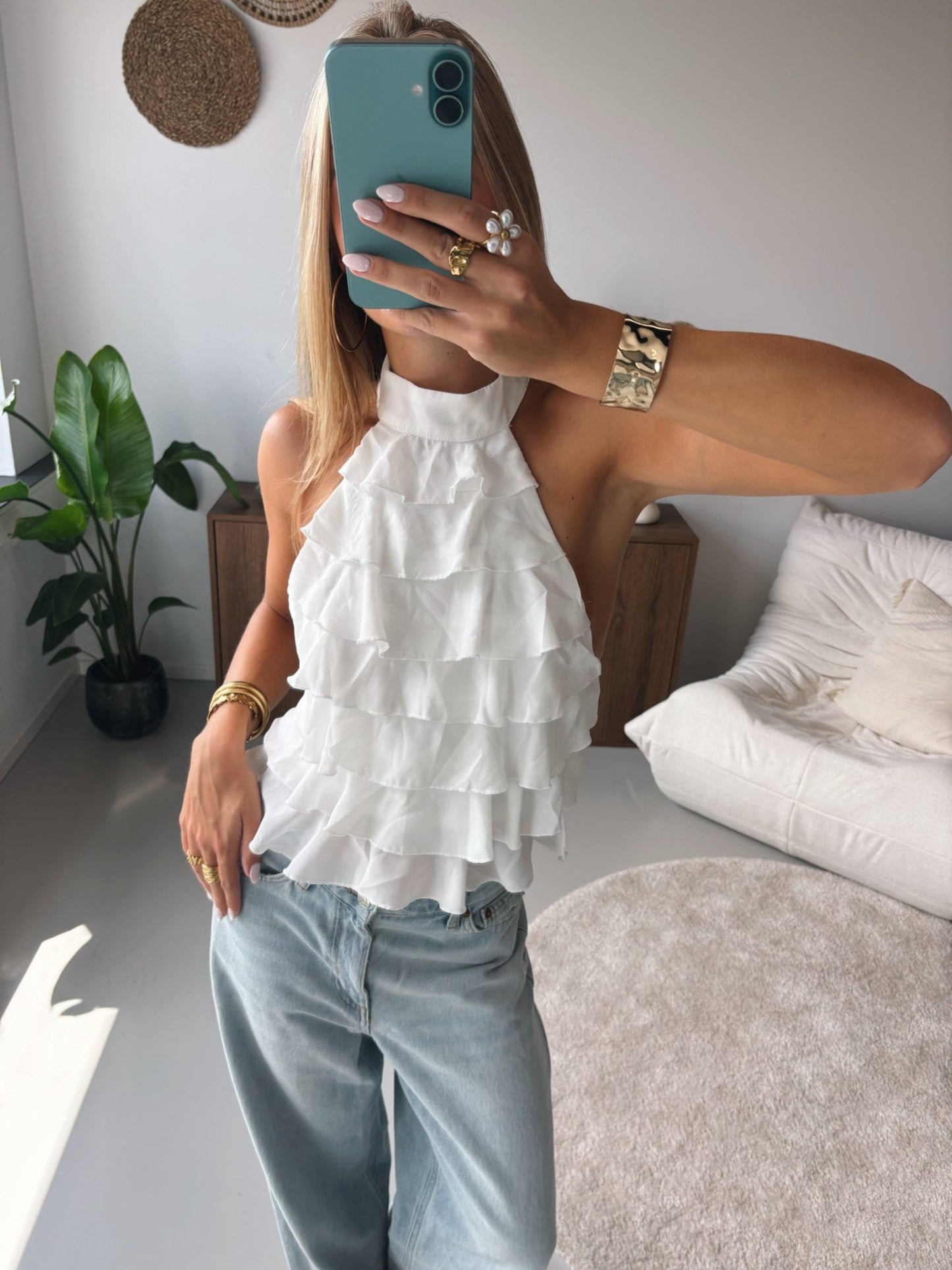 Ruffle Halter Top - MOOS the Label