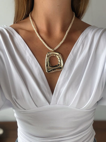 Sculpted Gold Necklace - MOOS the Label