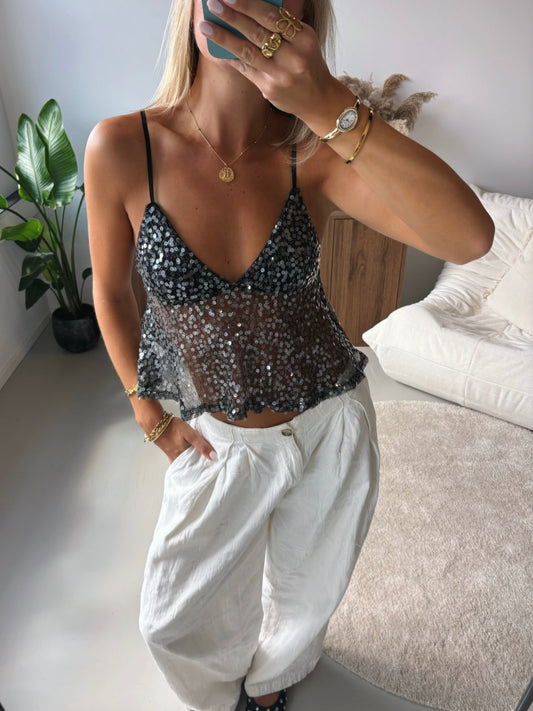 Sequin Halter Top - MOOS the Label