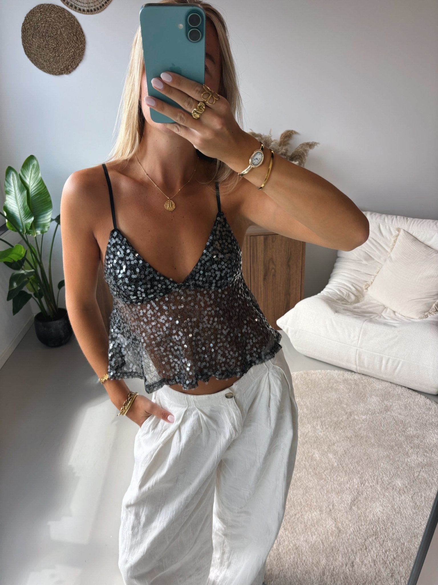 Sequin Halter Top - MOOS the Label