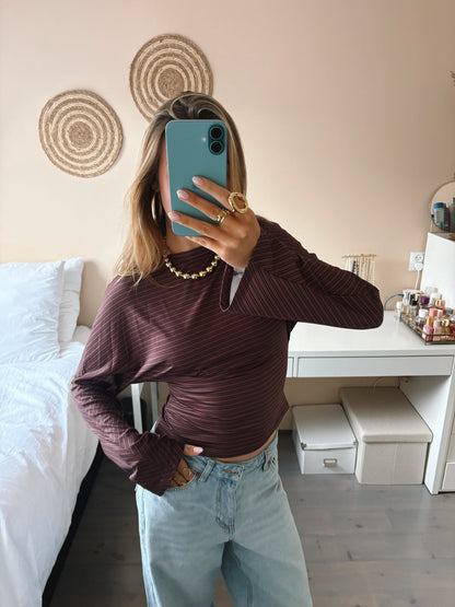 Wide Sleeve Stripe Top - MOOS The Label