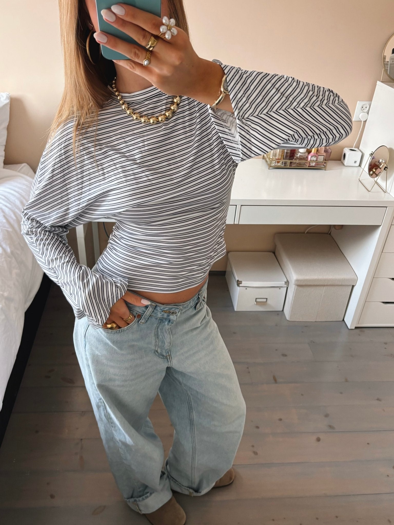 Wide Sleeve Stripe Top - MOOS The Label