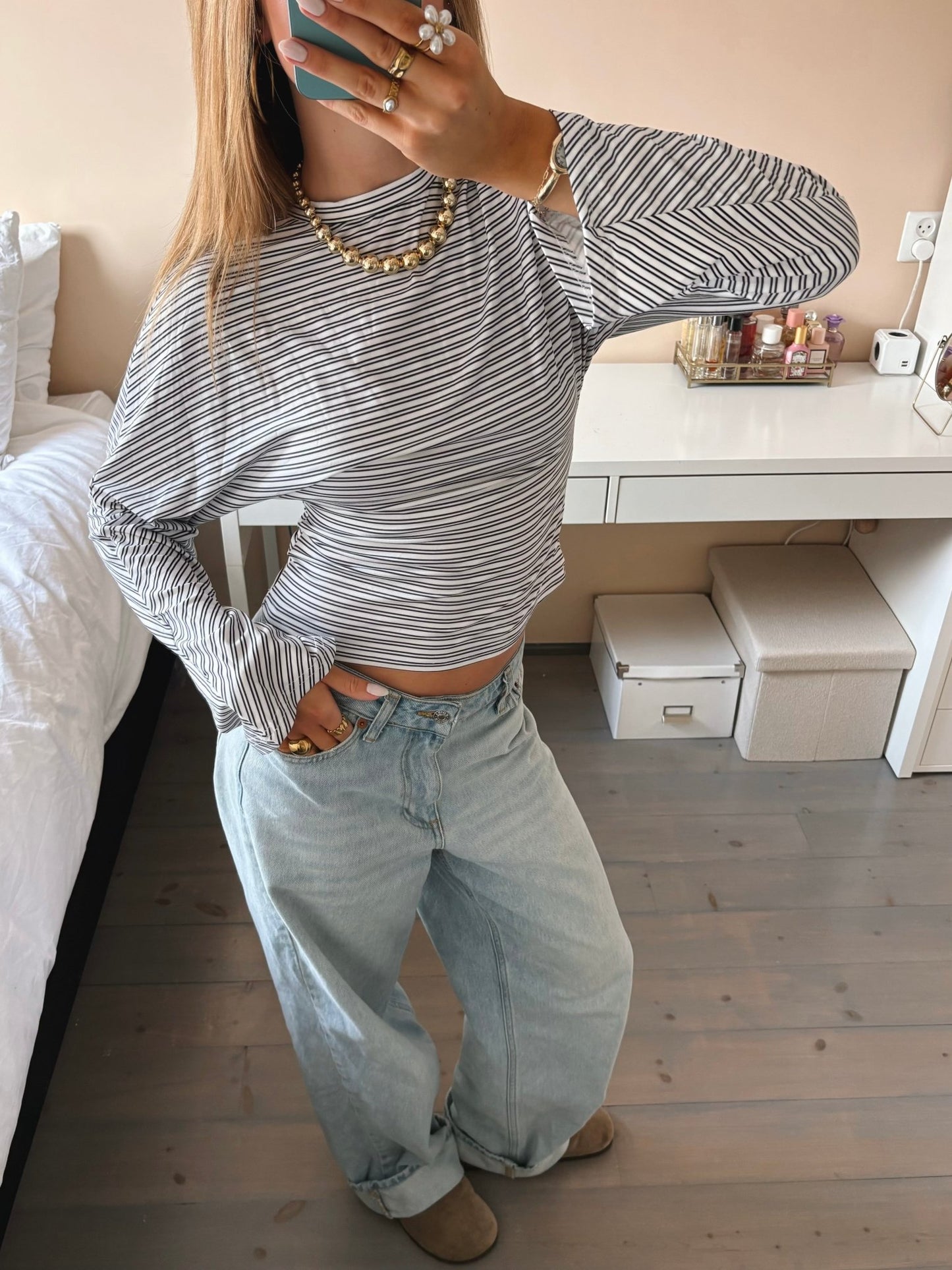 Wide Sleeve Stripe Top - MOOS The Label