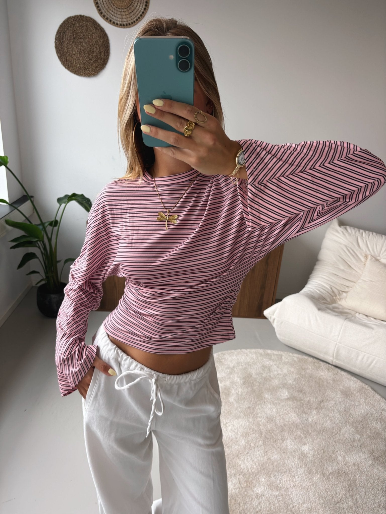 Wide Sleeve Stripe Top - MOOS the Label