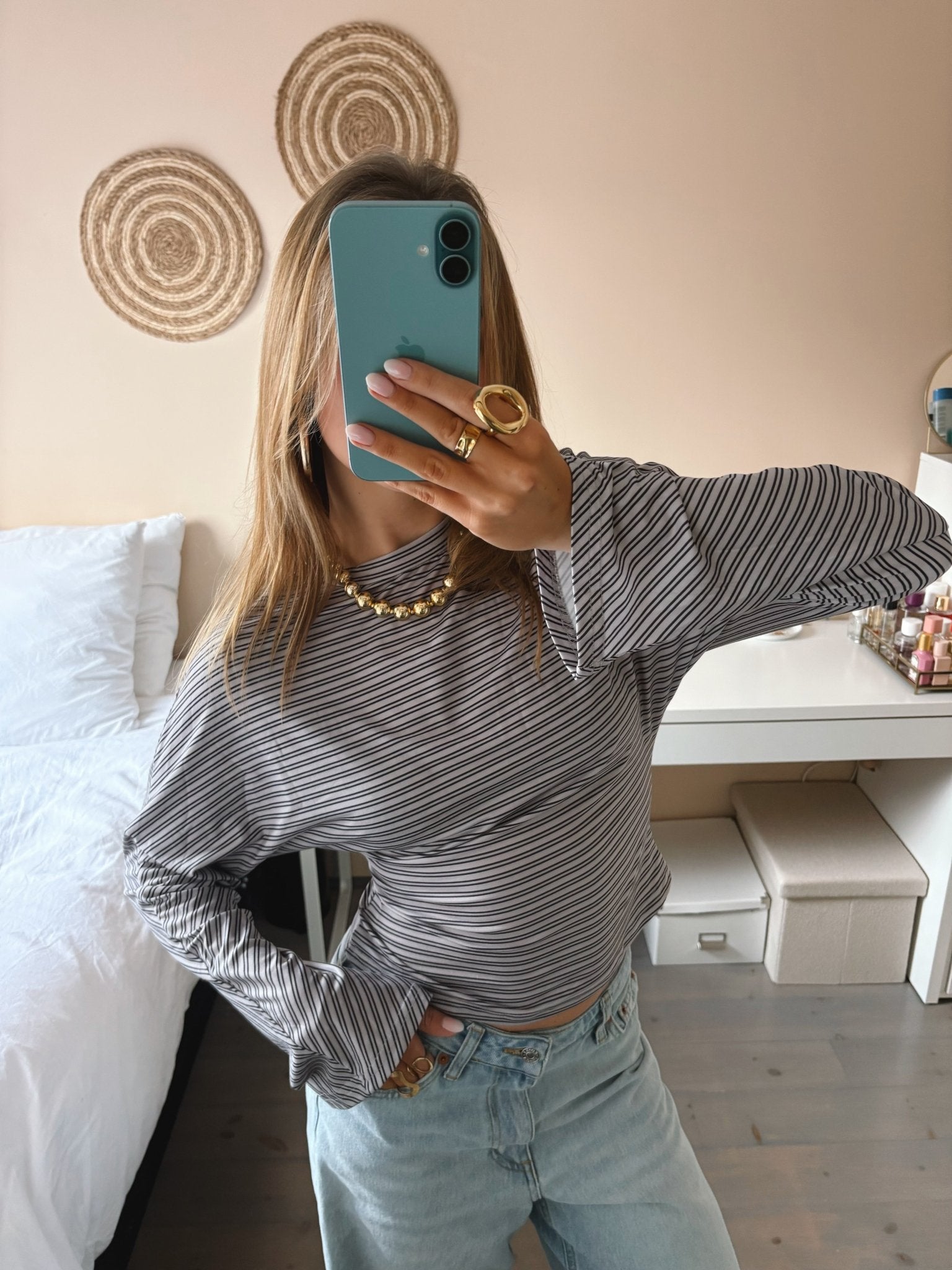 Wide Sleeve Stripe Top - MOOS The Label