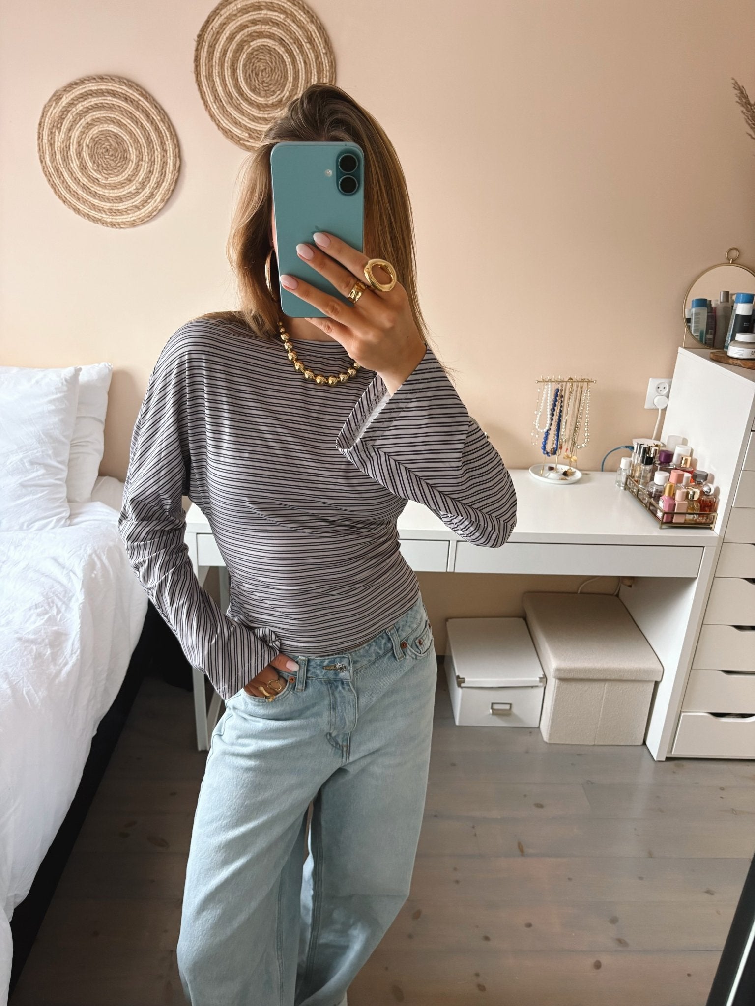 Wide Sleeve Stripe Top - MOOS The Label